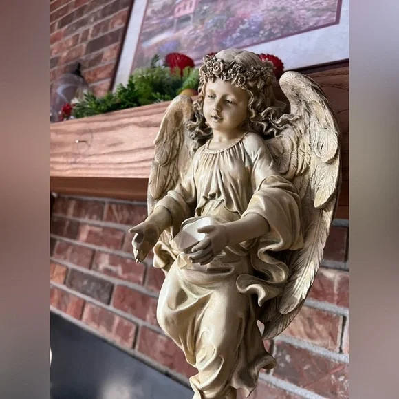 Rare Vintage Cherub Angel Wall Candle Holder Home Interiors